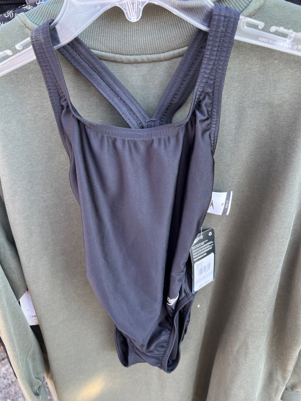 Speedo Black Team One-Piece Swim Suit
